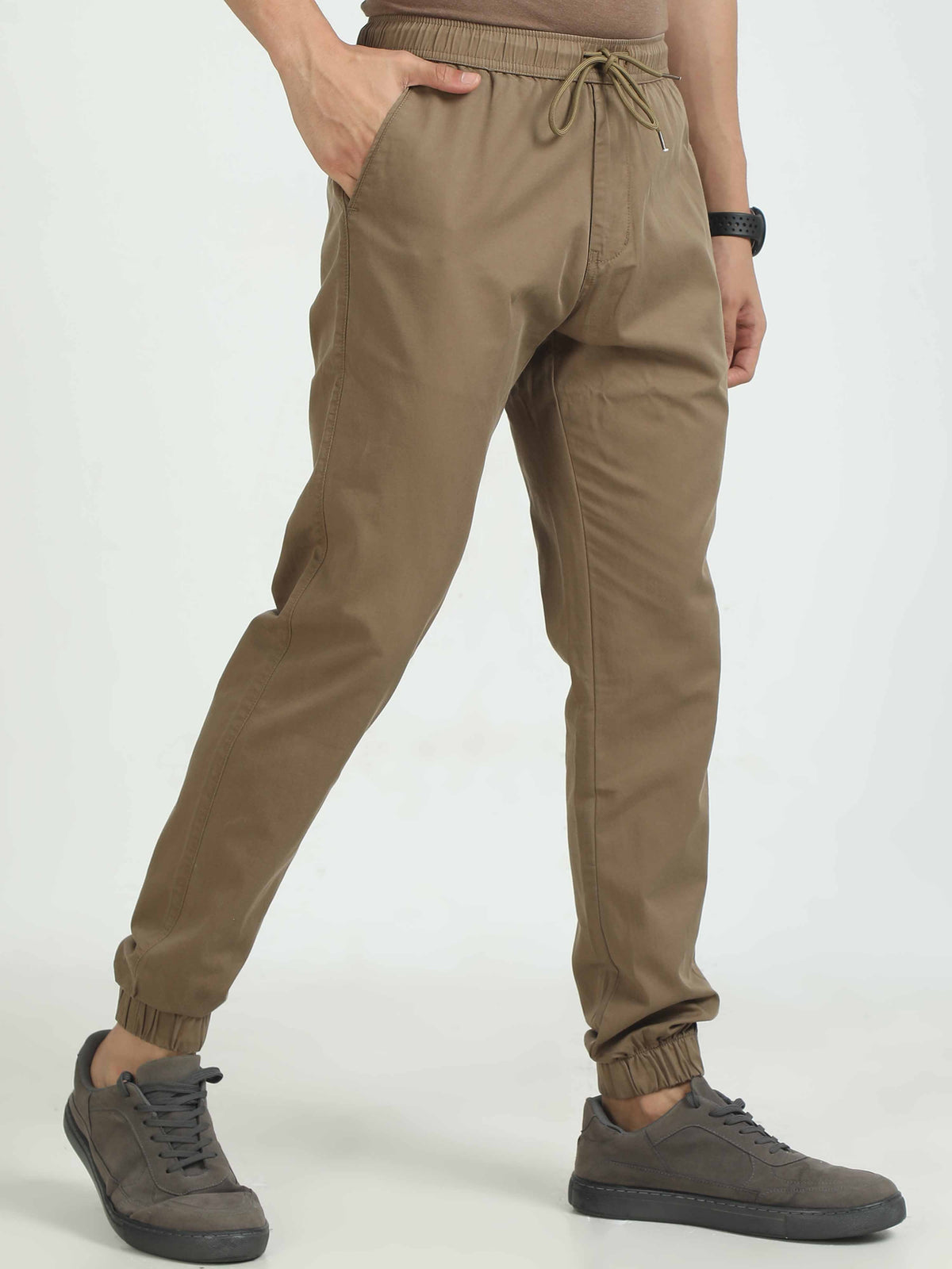 Men Air Joggers-Khakhi