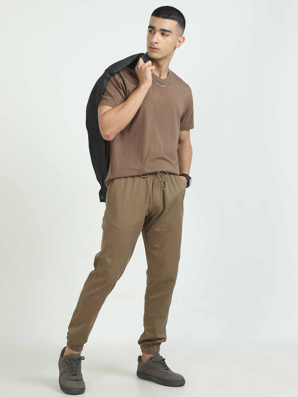 Men Air Joggers-Khakhi