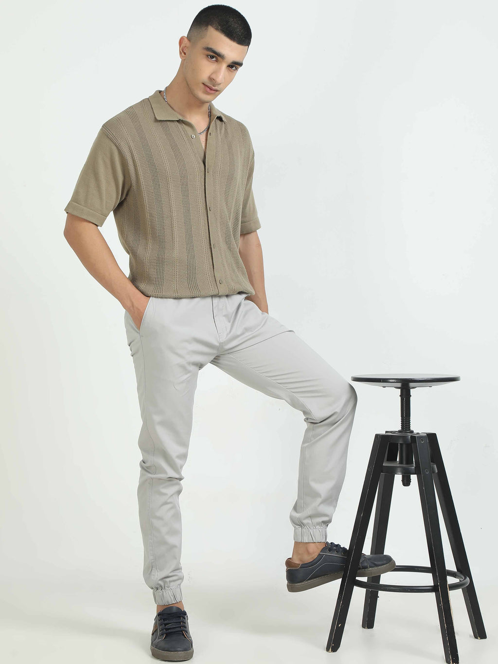 Men Air Joggers-Stone
