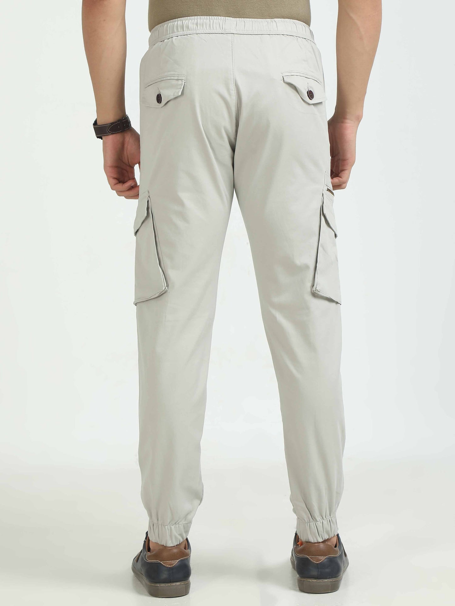 Men Zipper Cargo-Stone