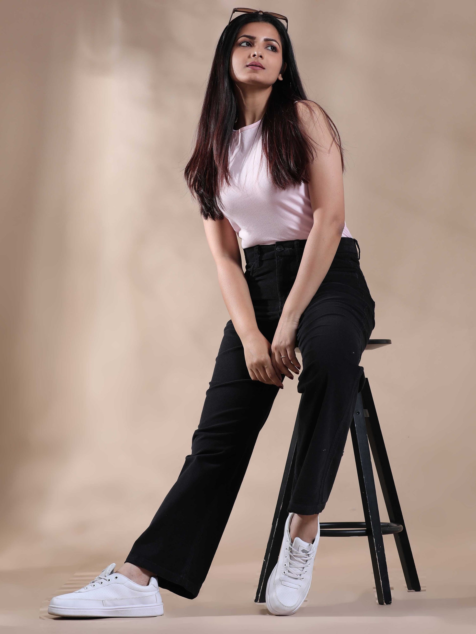 Corduroy Navy Blue Womens Trousers