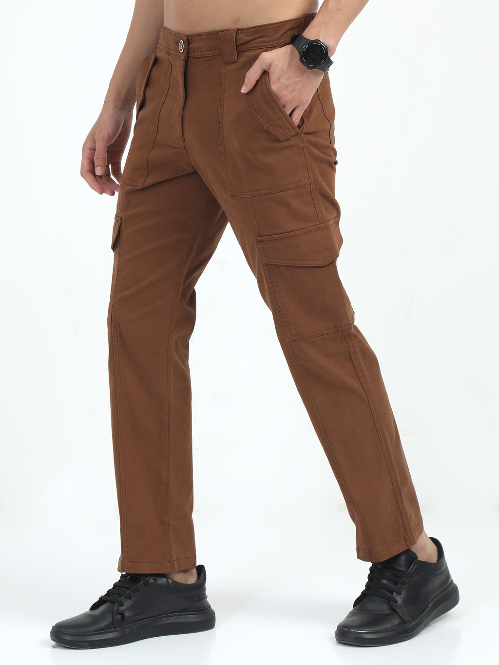 Men Classic Bolsillo Cargo - Rust
