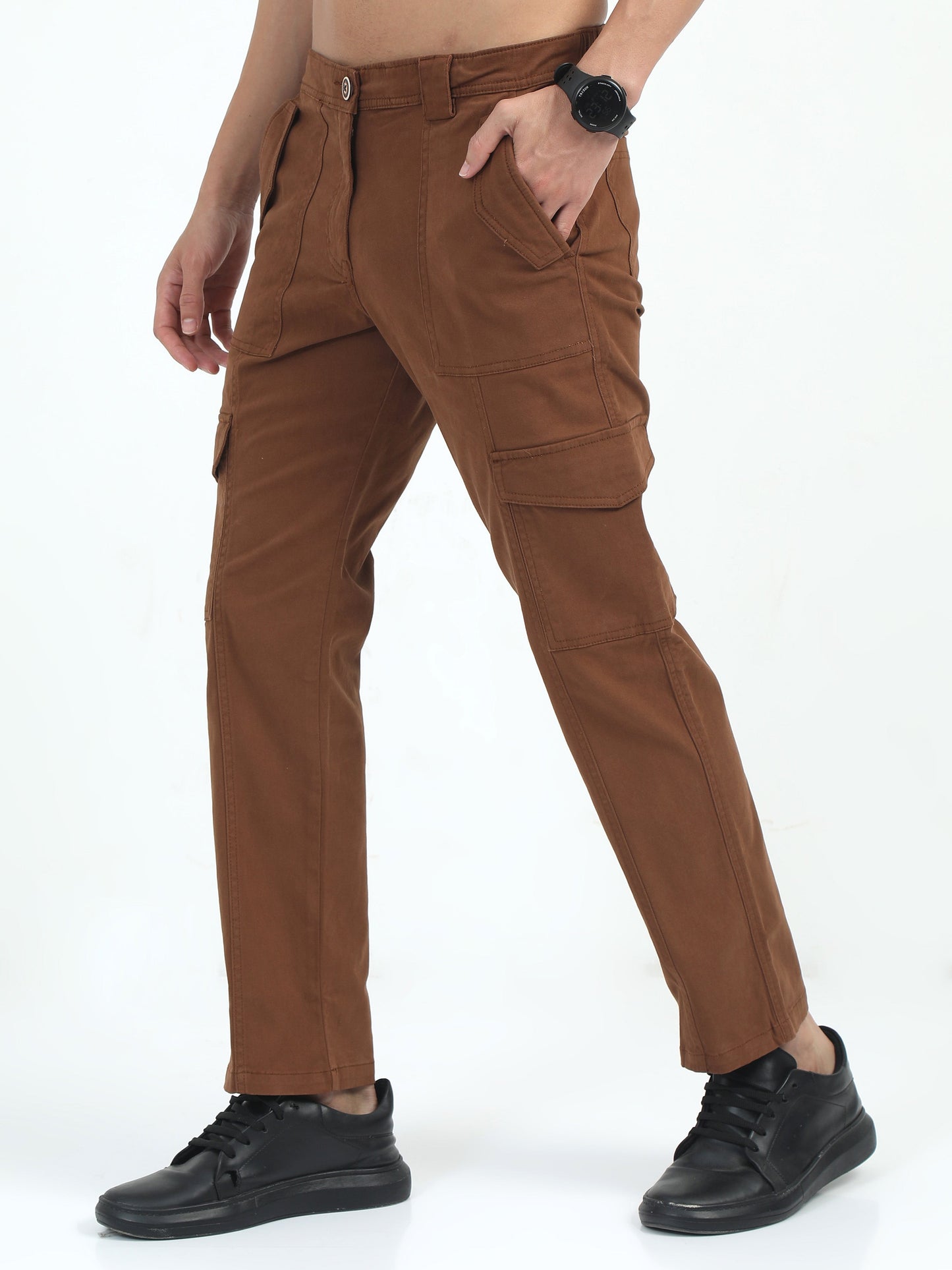 Men Classic Bolsillo Cargo - Rust