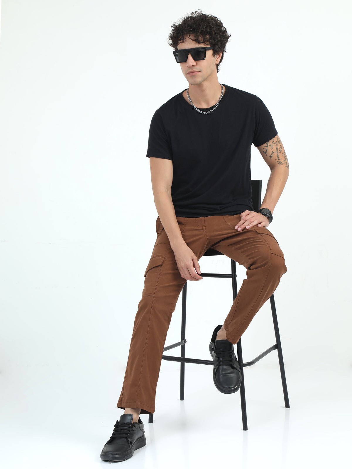Men Classic Bolsillo Cargo - Rust