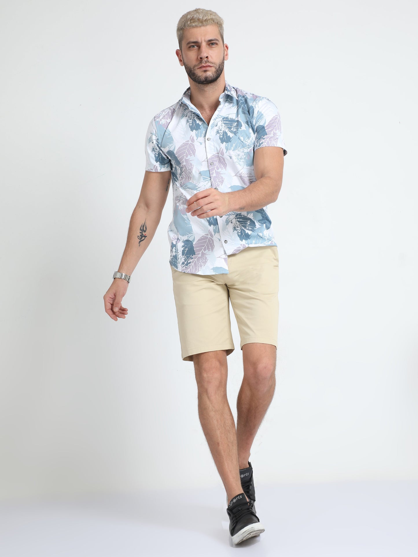 Modern Twill Beige Shorts