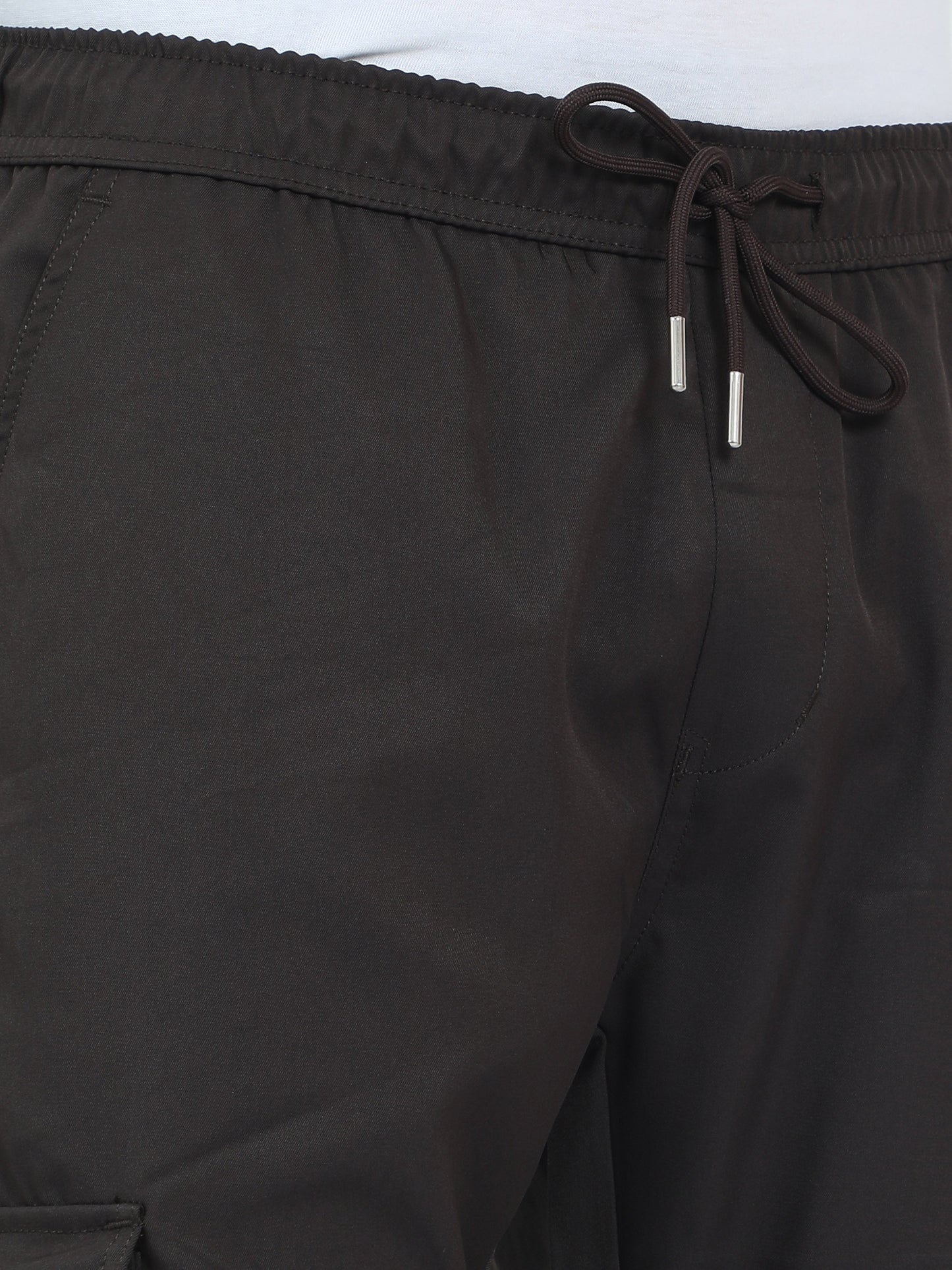 Men Street Cargo Joggers-Coffee
