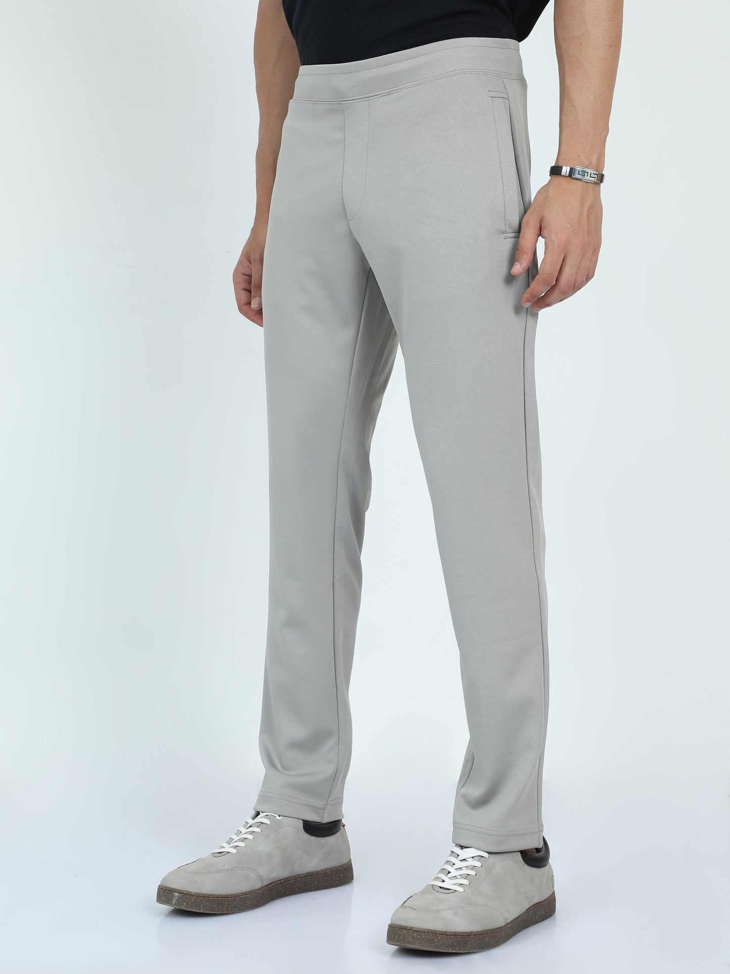 Men Stretchy Peanut Joggers-Stone