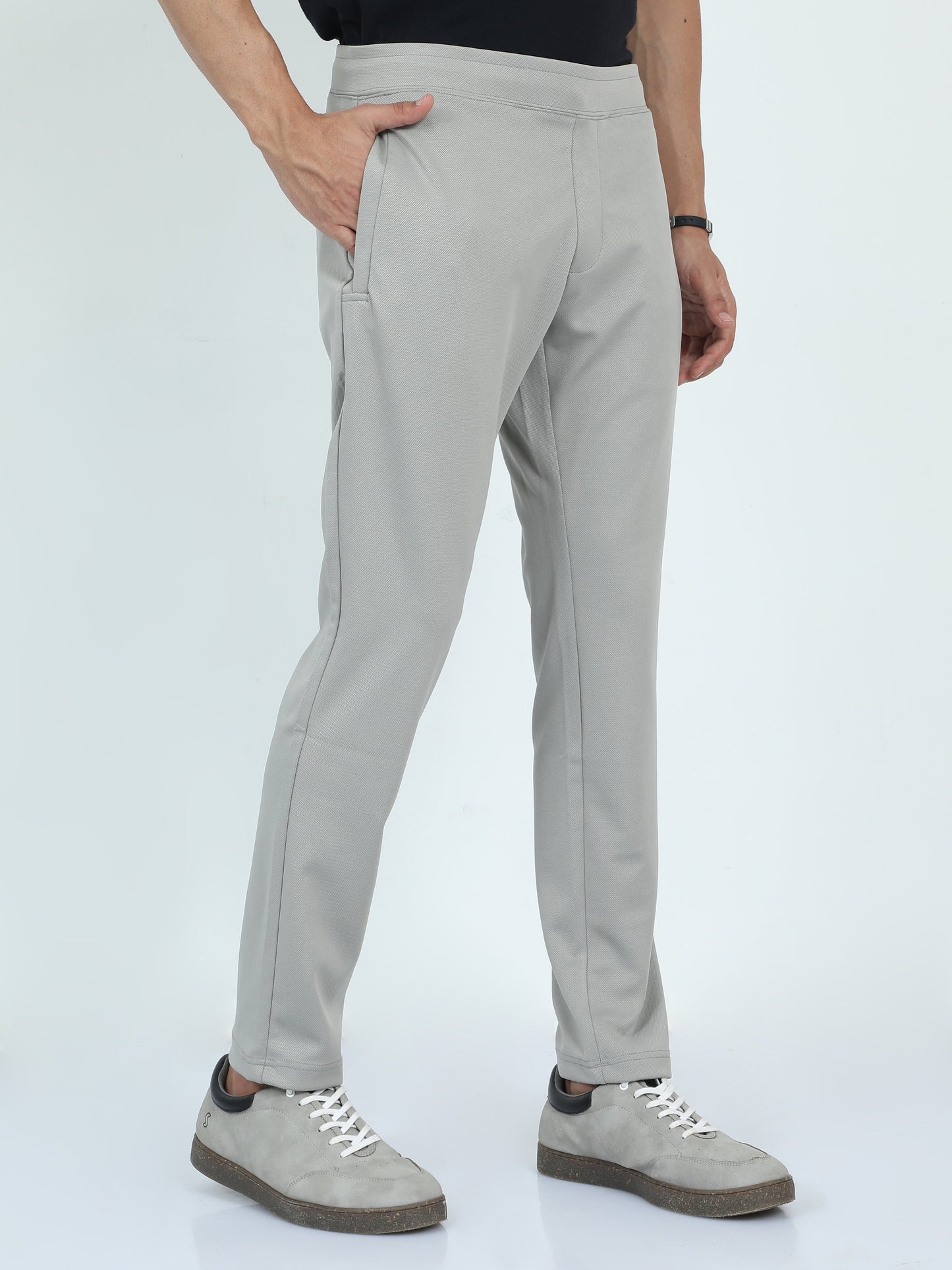 Men Stretchy Peanut Joggers-Stone
