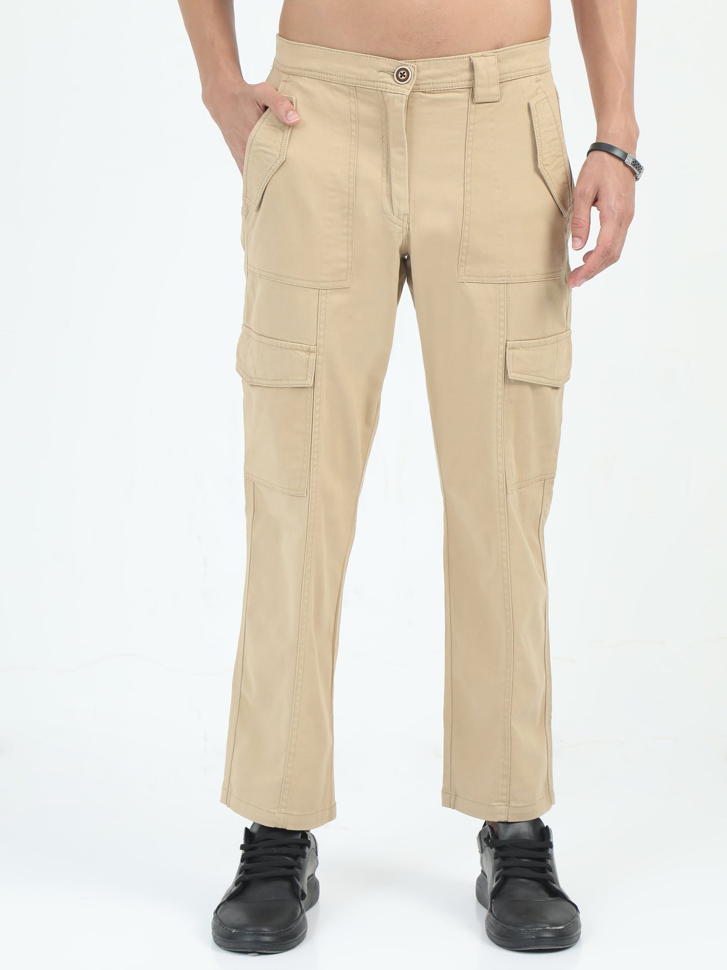 Men Classic Bolsillo Cargo - Khakhi
