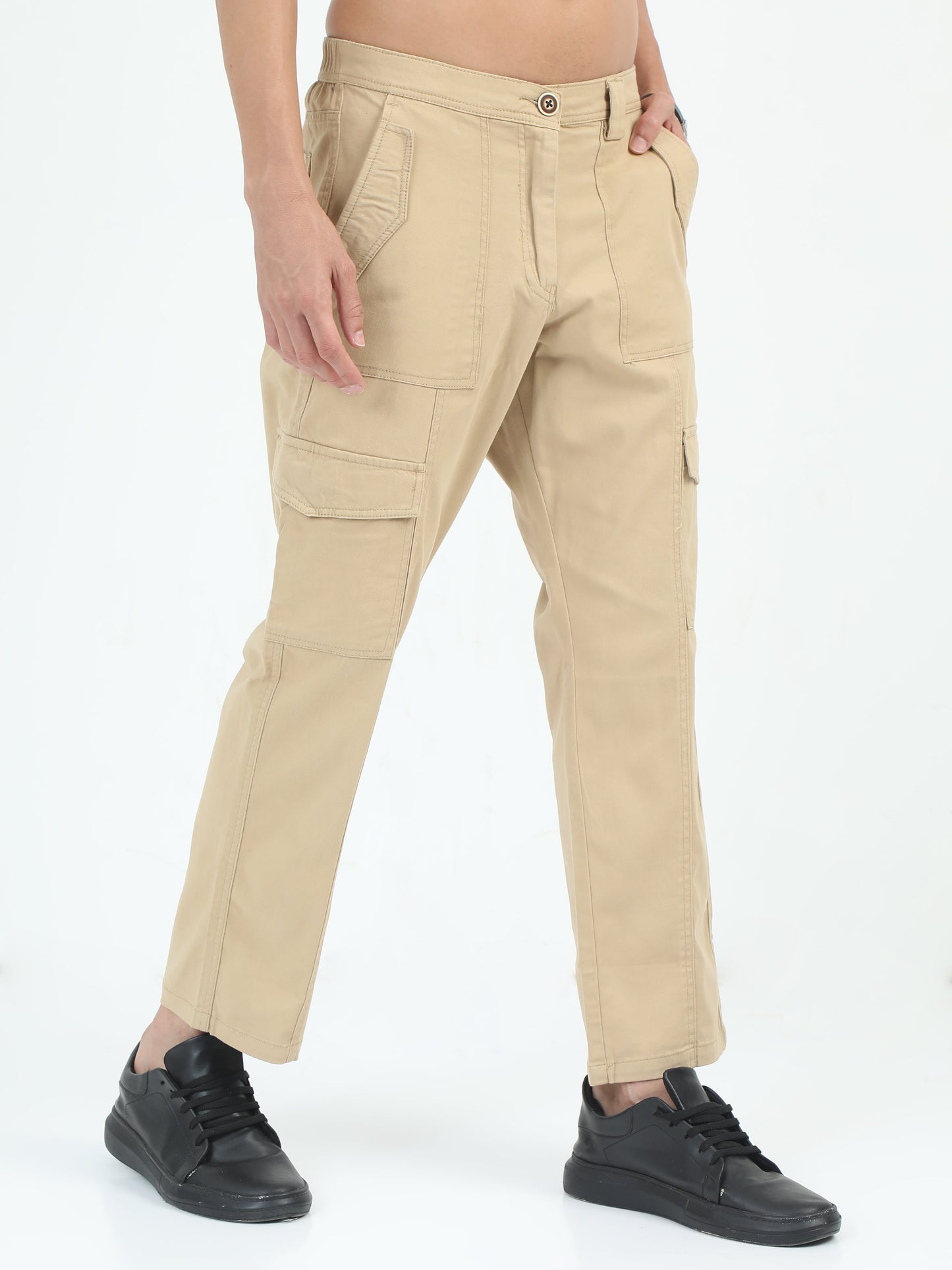 Men Classic Bolsillo Cargo - Khakhi