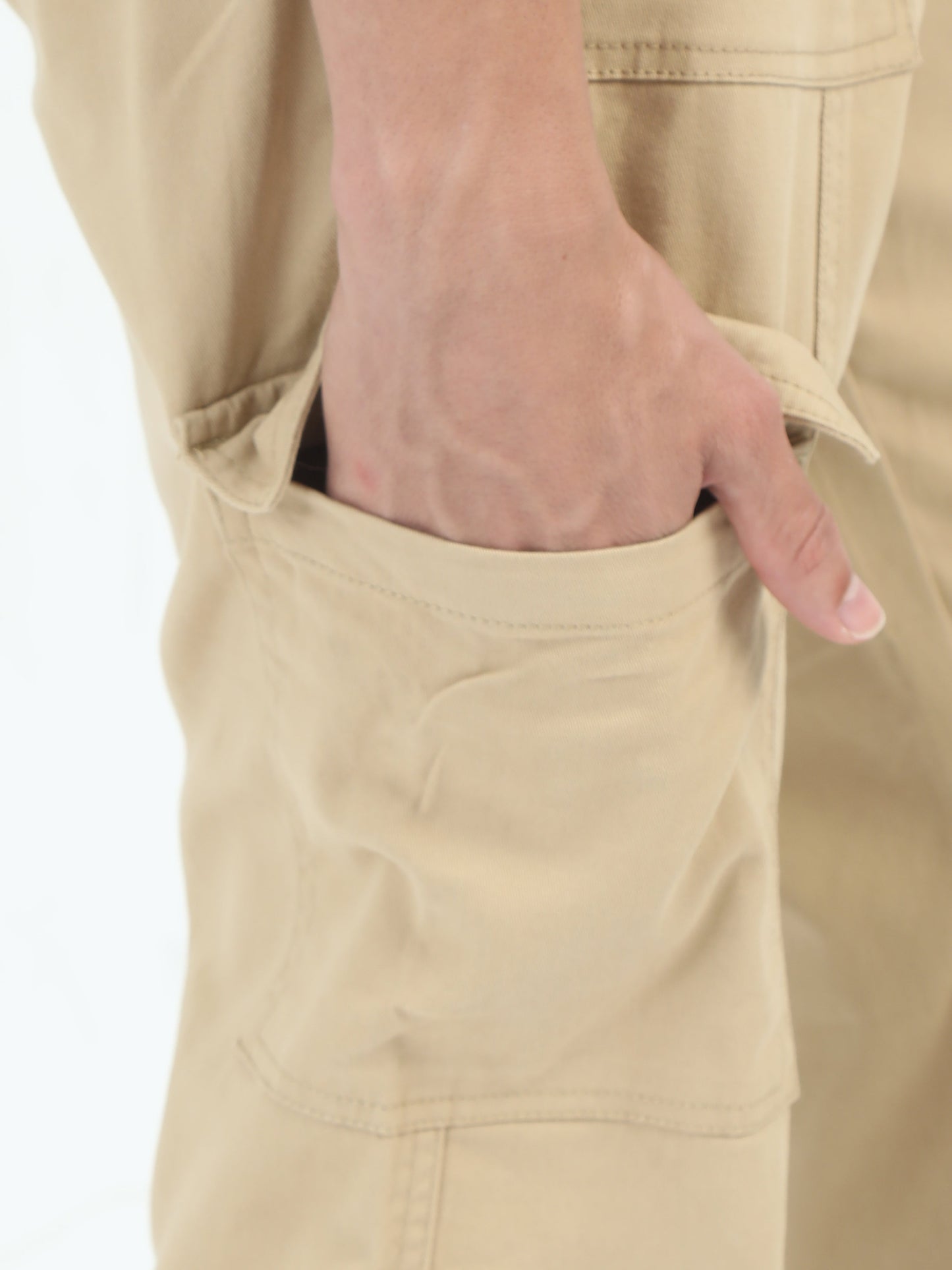 Men Classic Bolsillo Cargo - Khakhi