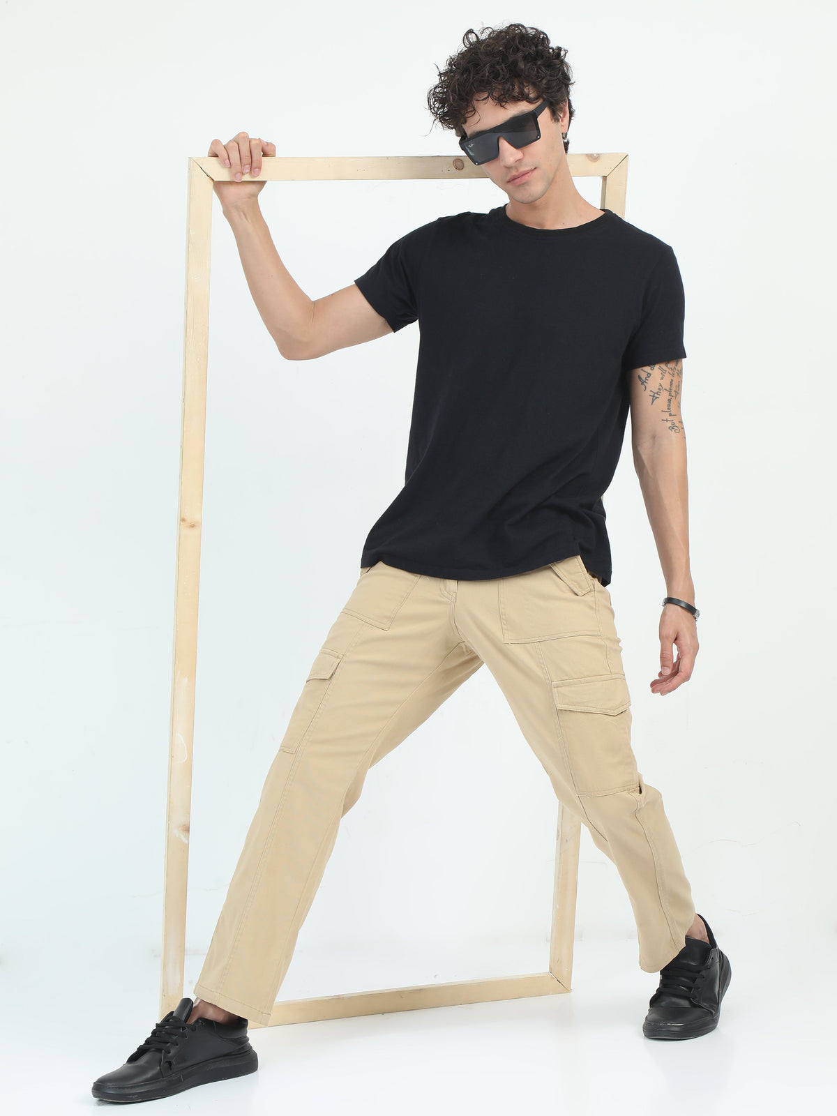 Men Classic Bolsillo Cargo - Khakhi