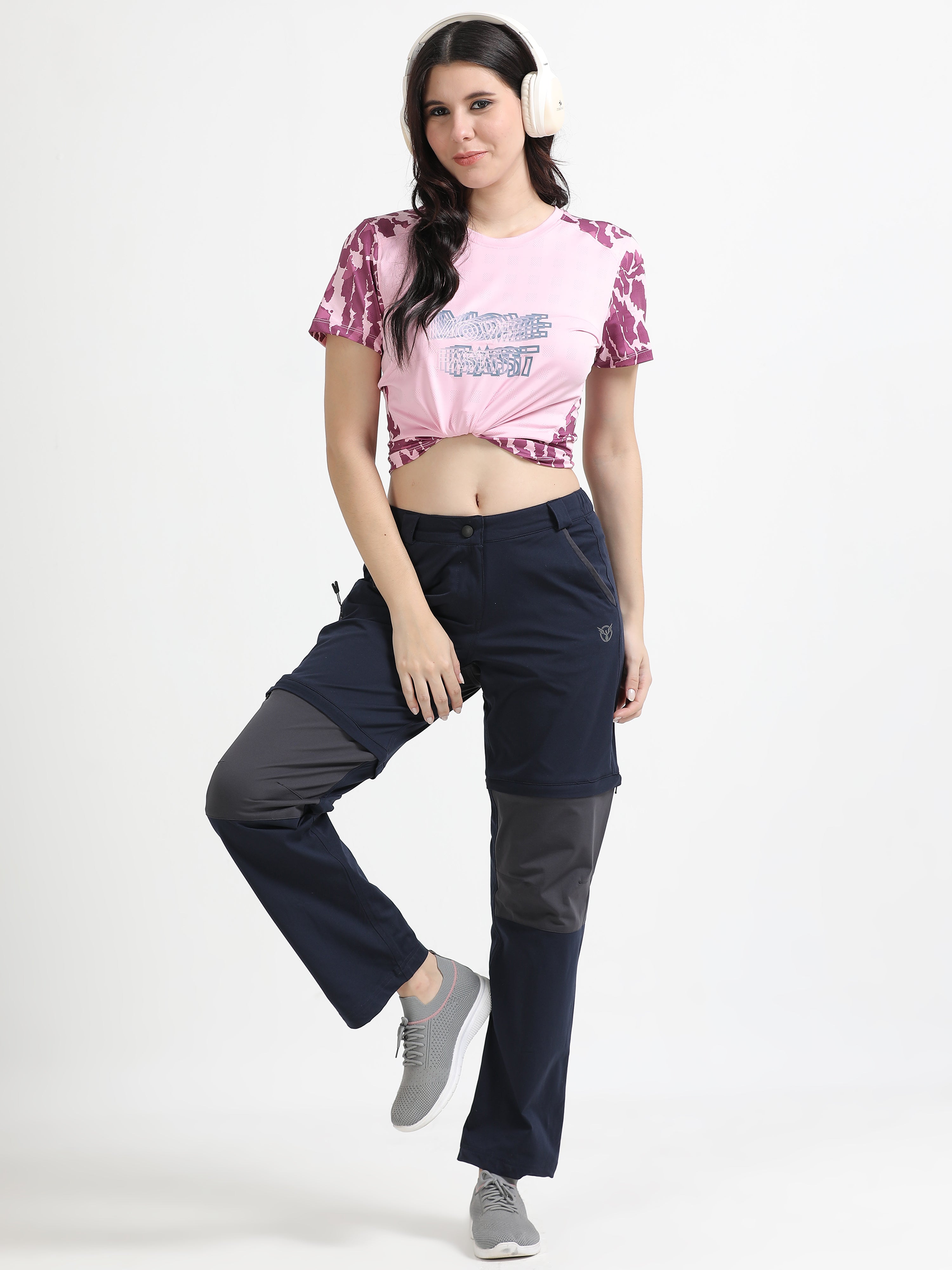 Navy Detachable “Convertible” Camper Pants
for Women