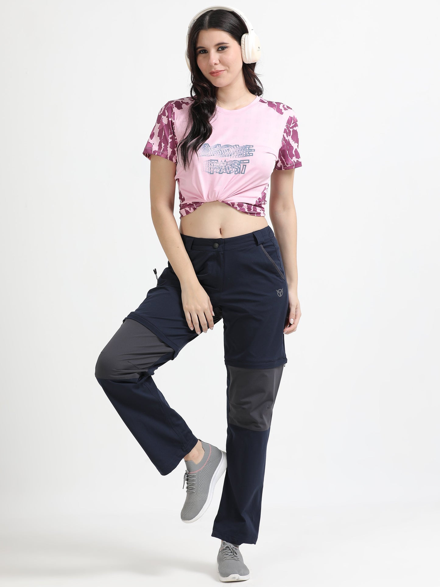 Navy Detachable “Convertible” Camper Pants
for Women