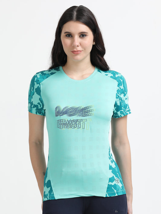 Aqua Essential Active Printed T- Shirt