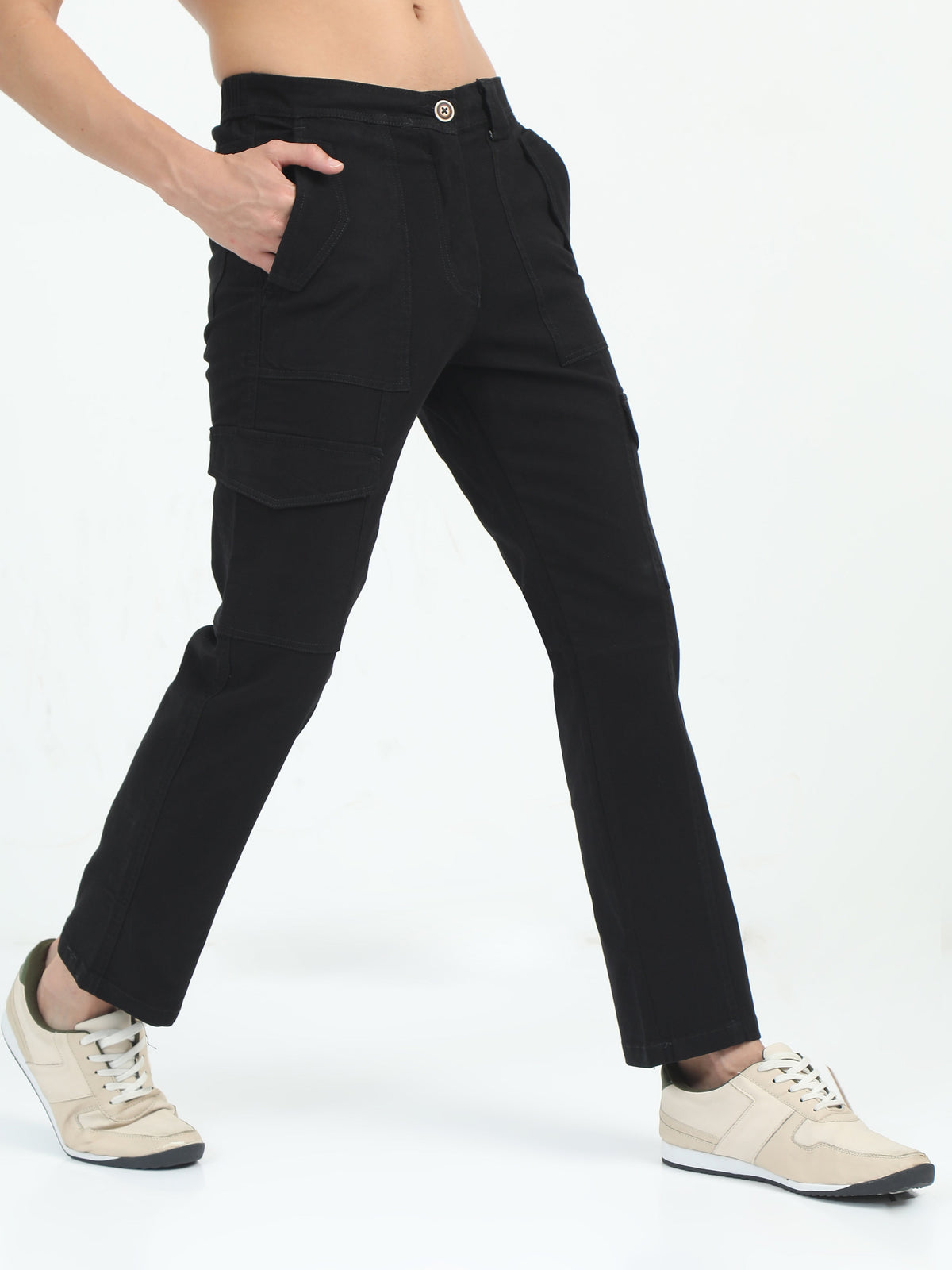 Men Classic Bolsillo Cargo - Black