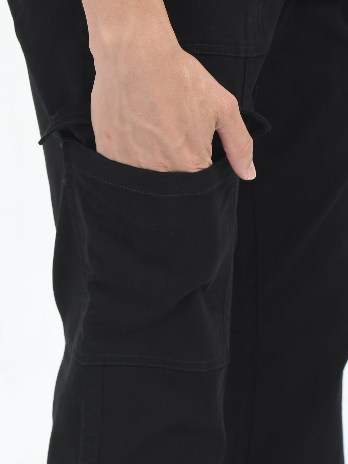 Men Classic Bolsillo Cargo - Black