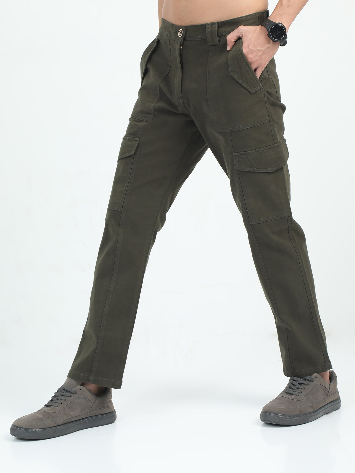 Men Classic Bolsillo Cargo - Olive