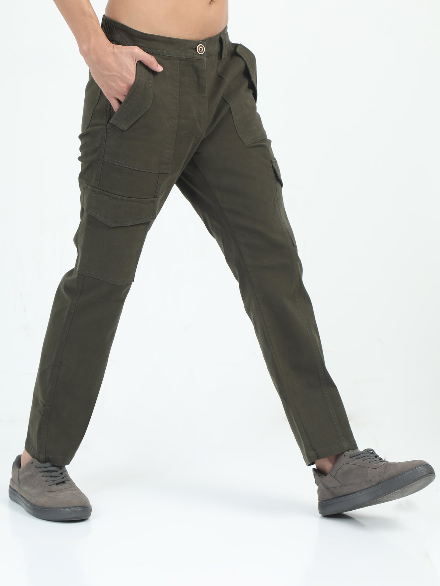 Men Classic Bolsillo Cargo - Olive