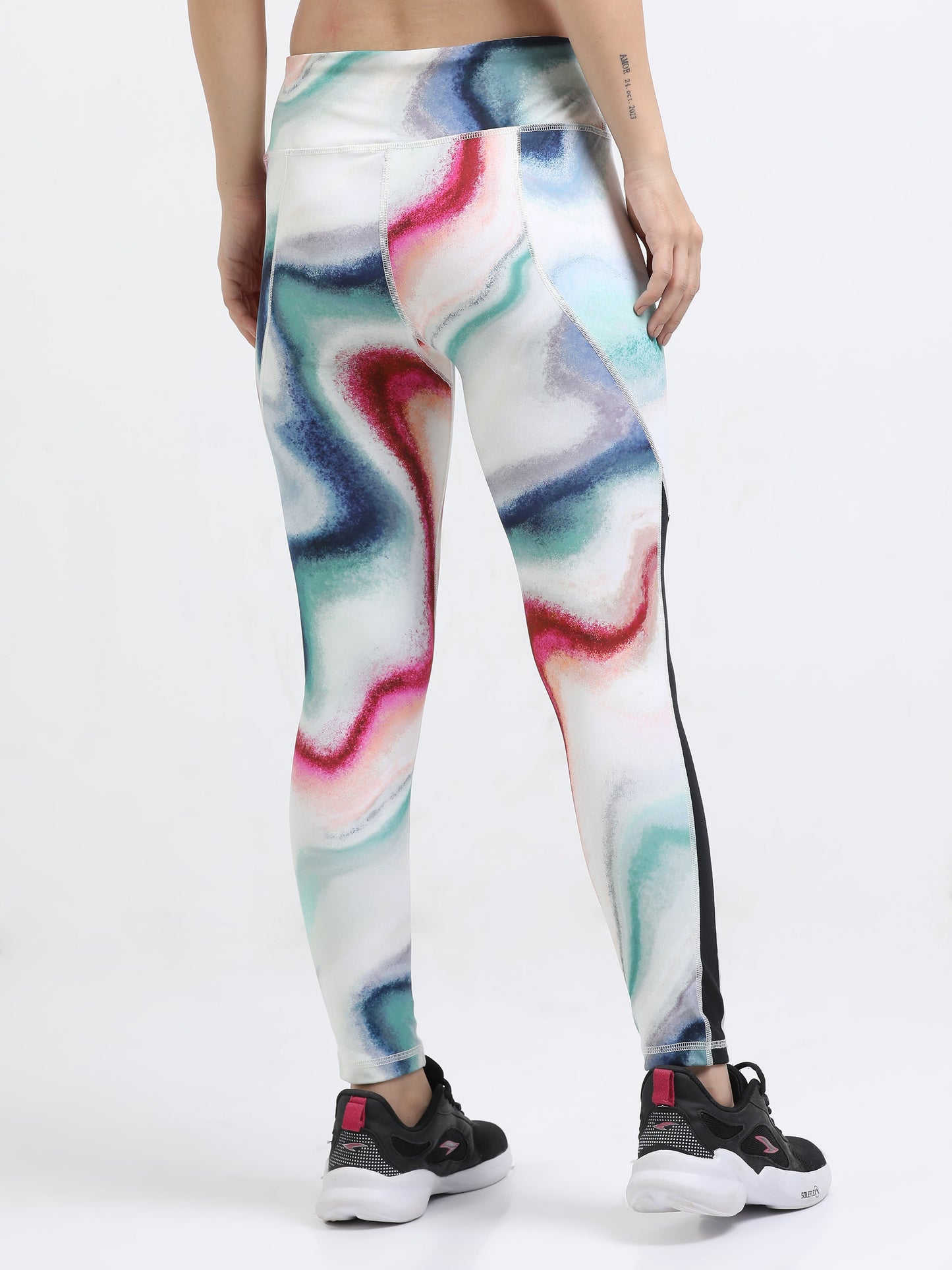 VerveFlex: Printed Legging With Mesh Panel Ankle length