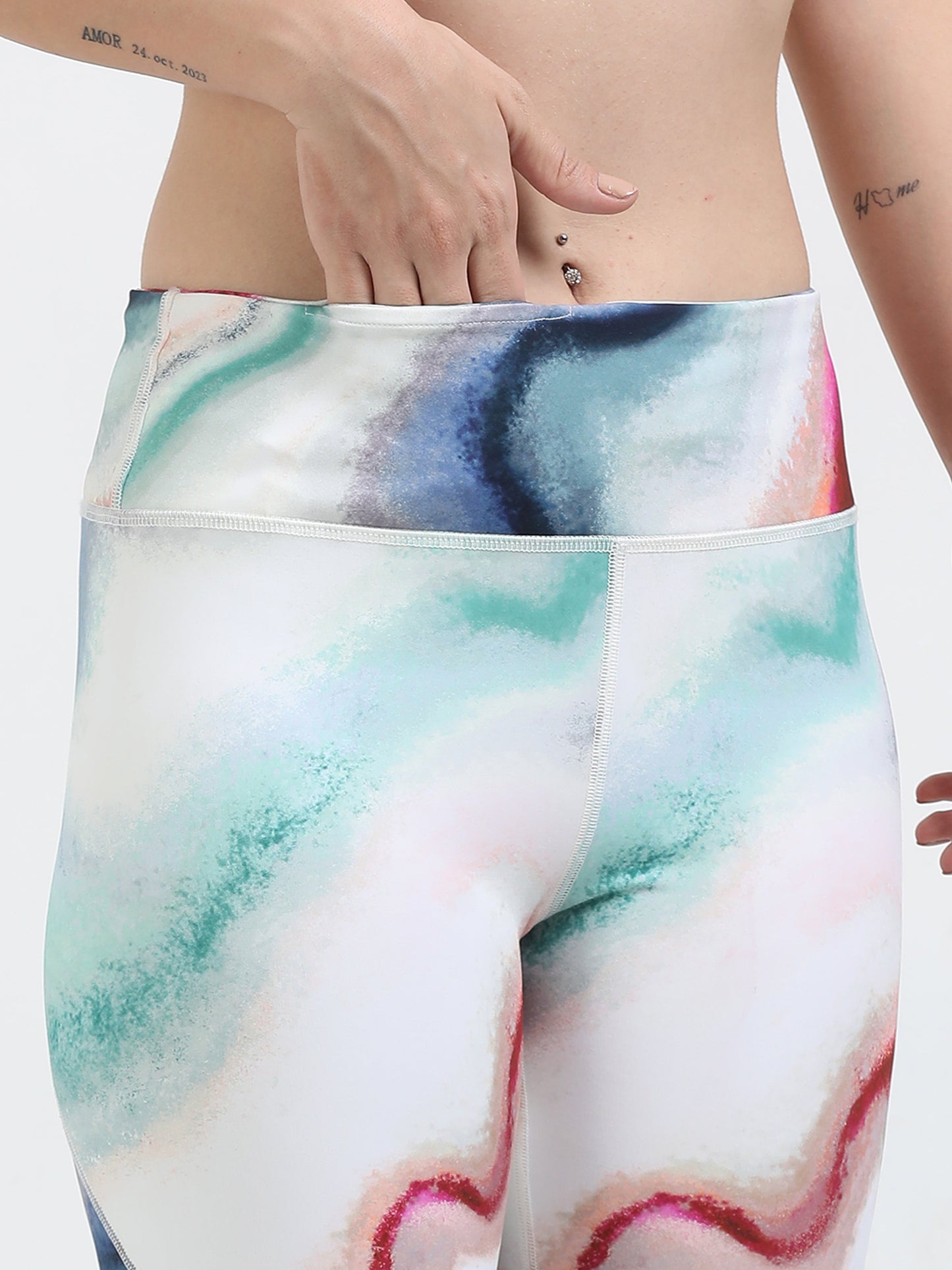 VerveFlex: Printed Legging With Mesh Panel Ankle length