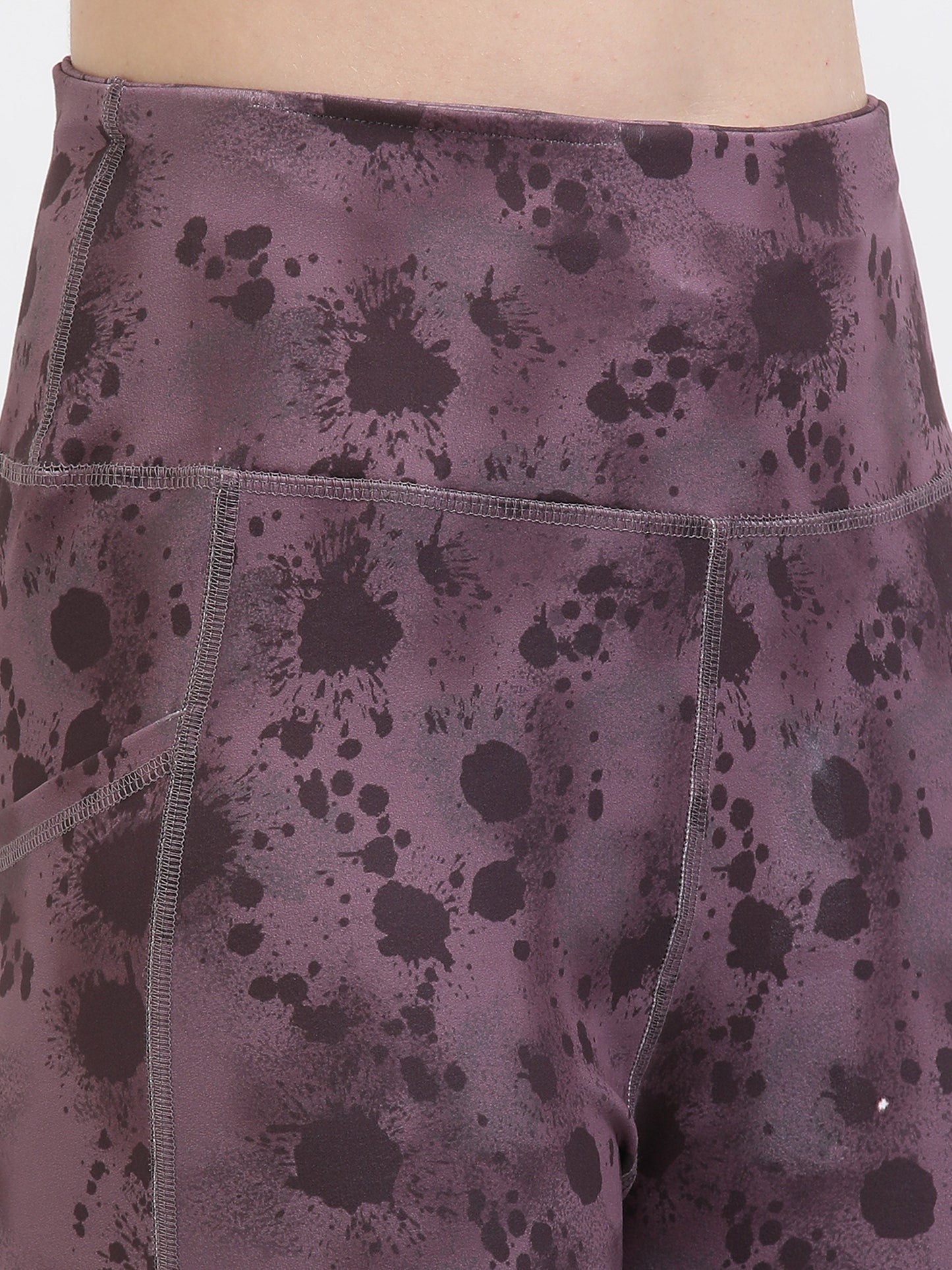 Sculptsonic: Wine Splatter printed legging - Ankle Length