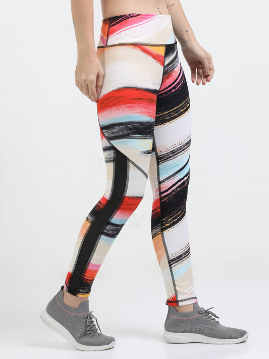 VerveFlex: Smashy Stroke printed legging - Ankle Length Tight / Legging