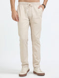 Men Linen Traveller Pant-Beige