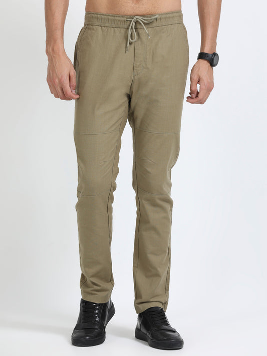 Men Linen Traveller Pant-Lt Olive