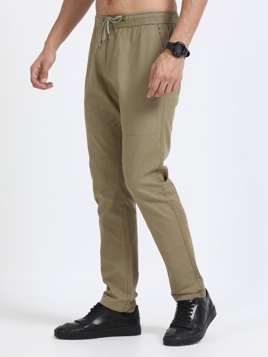 Men Linen Traveller Pant-Lt Olive