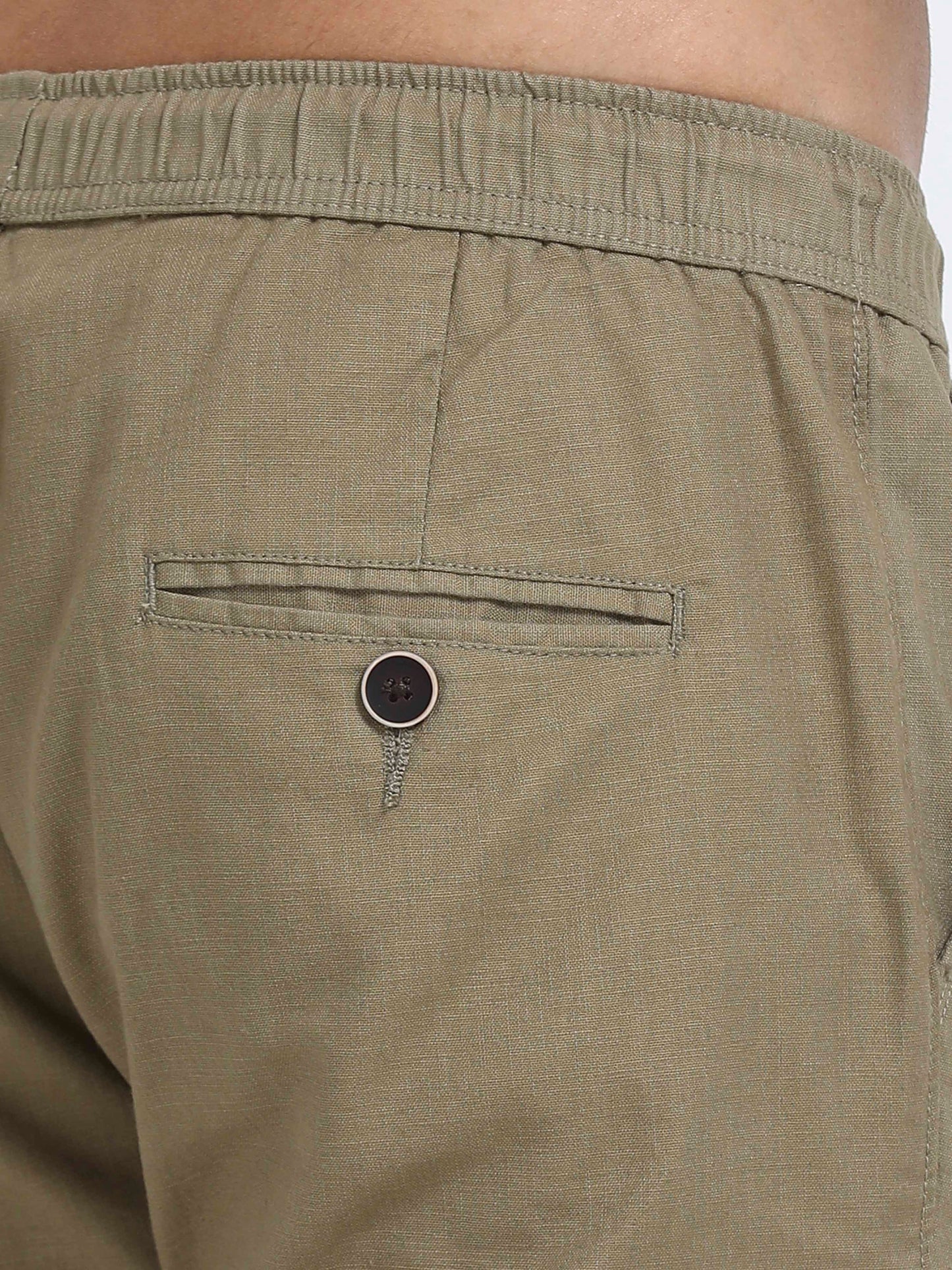 Men Linen Traveller Pant-Lt Olive