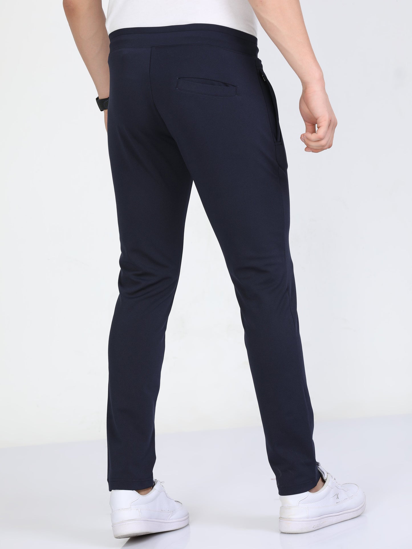 Men Navy Stretchy Peanut Joggers