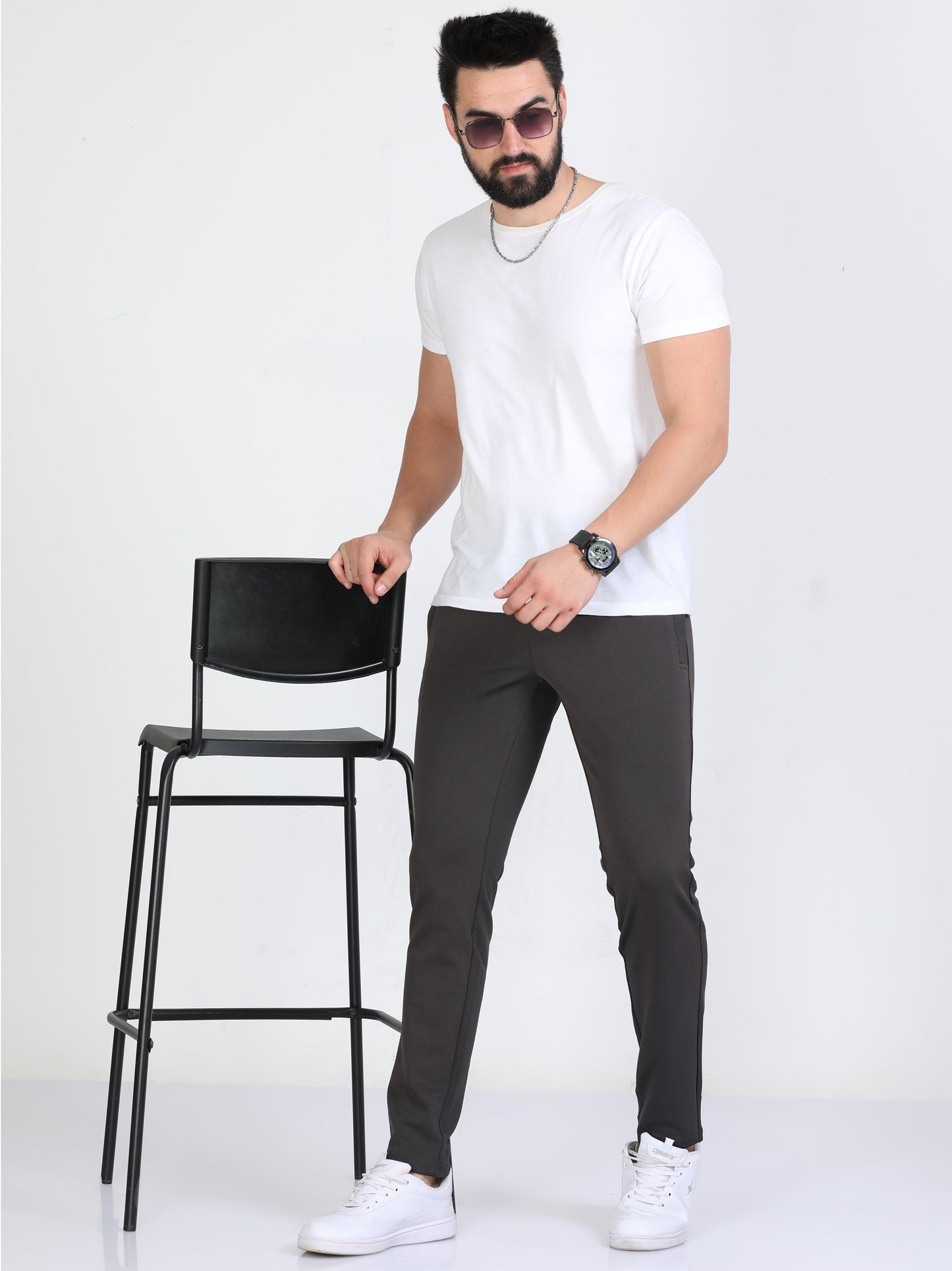 Men Olive Stretchy Peanut Joggers