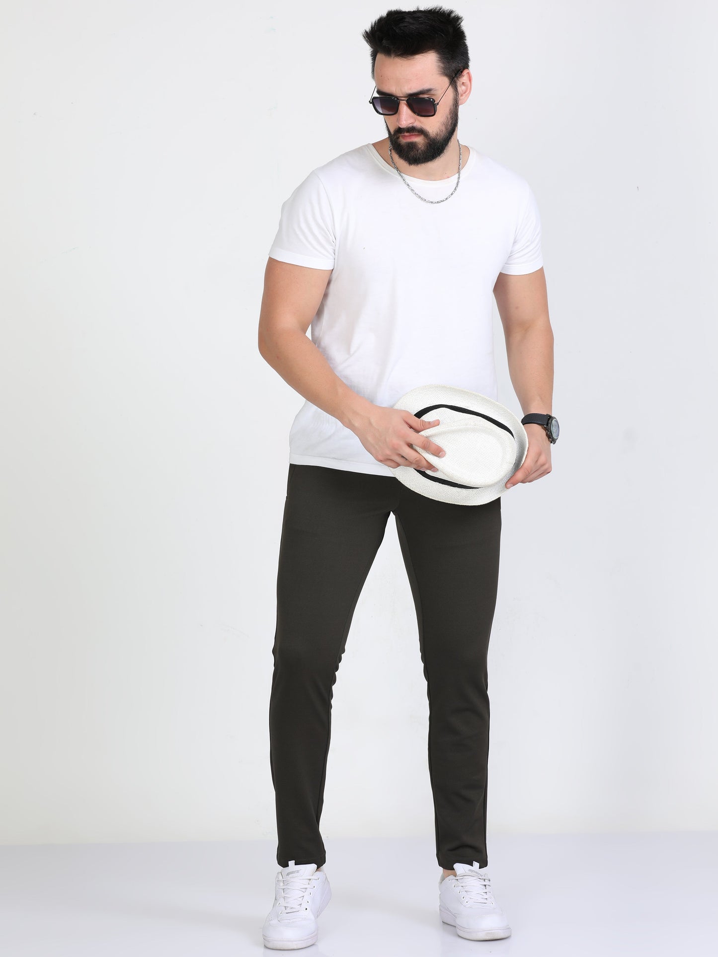 Men Slate Stretchy Peanut Joggers