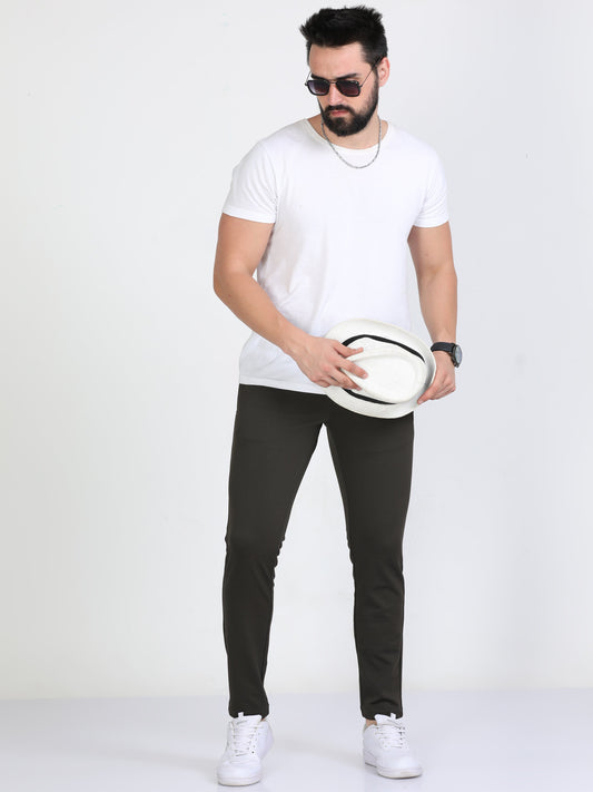 Men Slate Stretchy Peanut Joggers