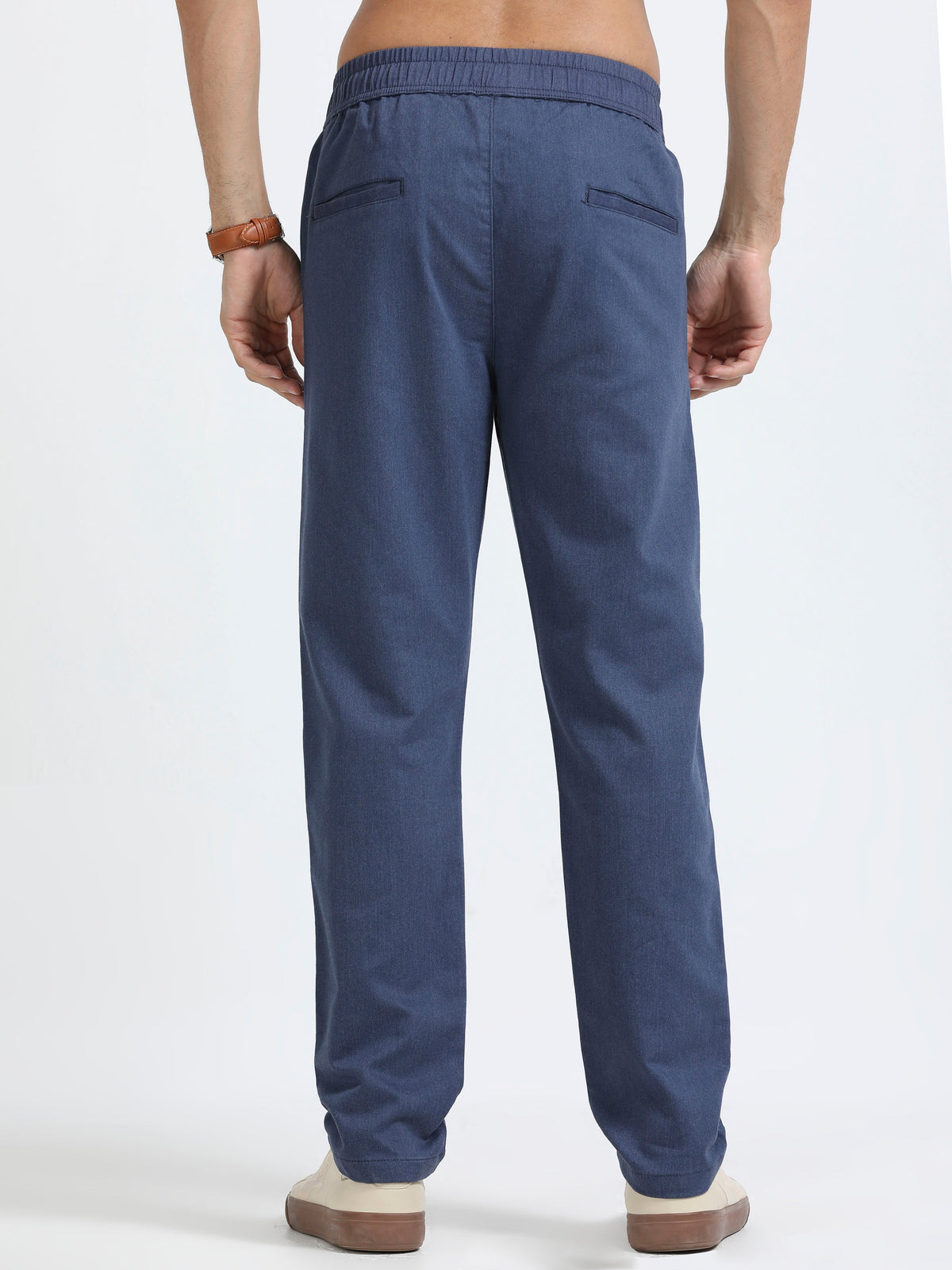 Men Relaxed Airport Traveller Trouser-Navy
