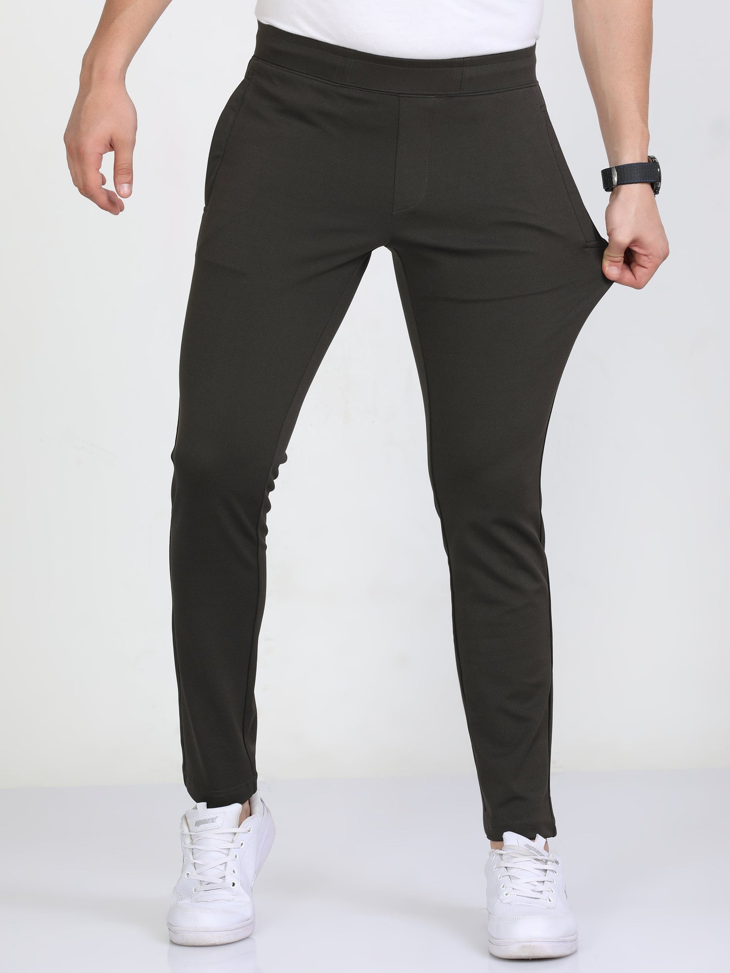 Men Slate Stretchy Peanut Joggers