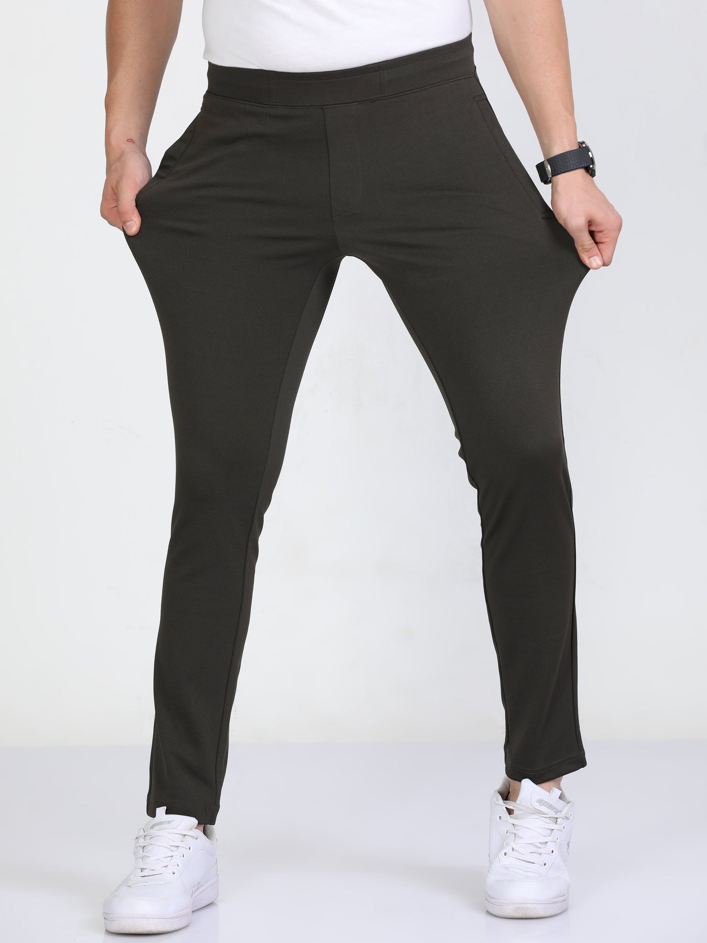 Men Slate Stretchy Peanut Joggers
