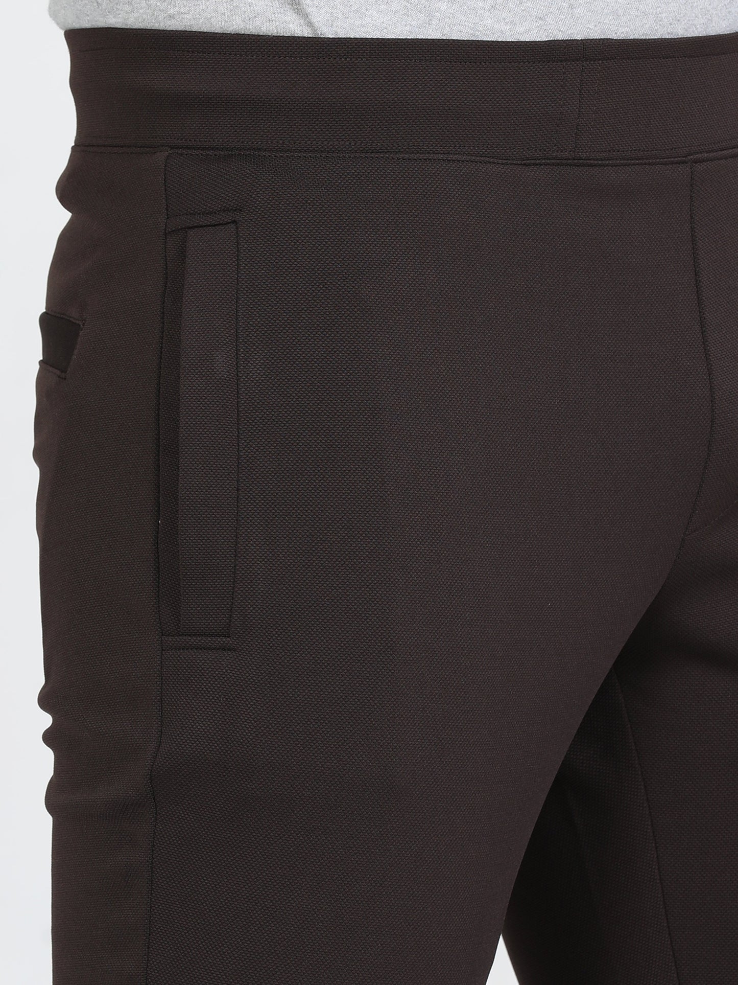 Men Brown Stretchy Peanut Joggers