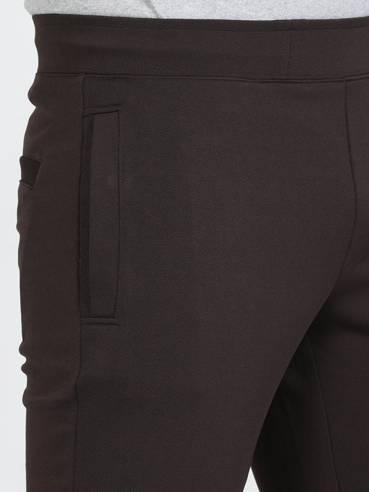 Men Brown Stretchy Peanut Joggers