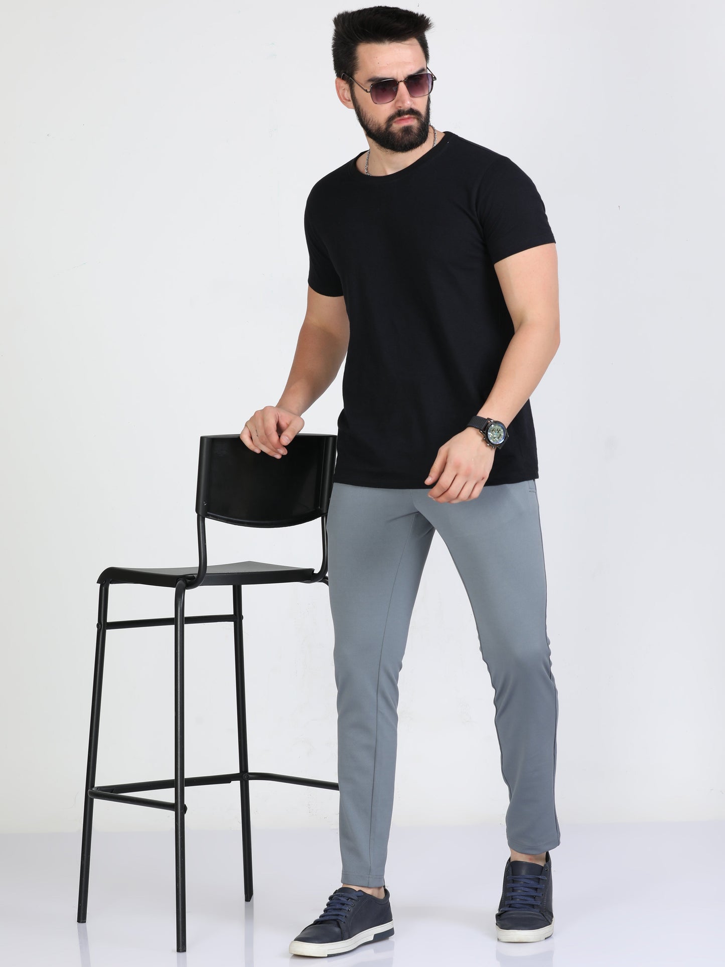 Men Smoke Stretchy Peanut Joggers