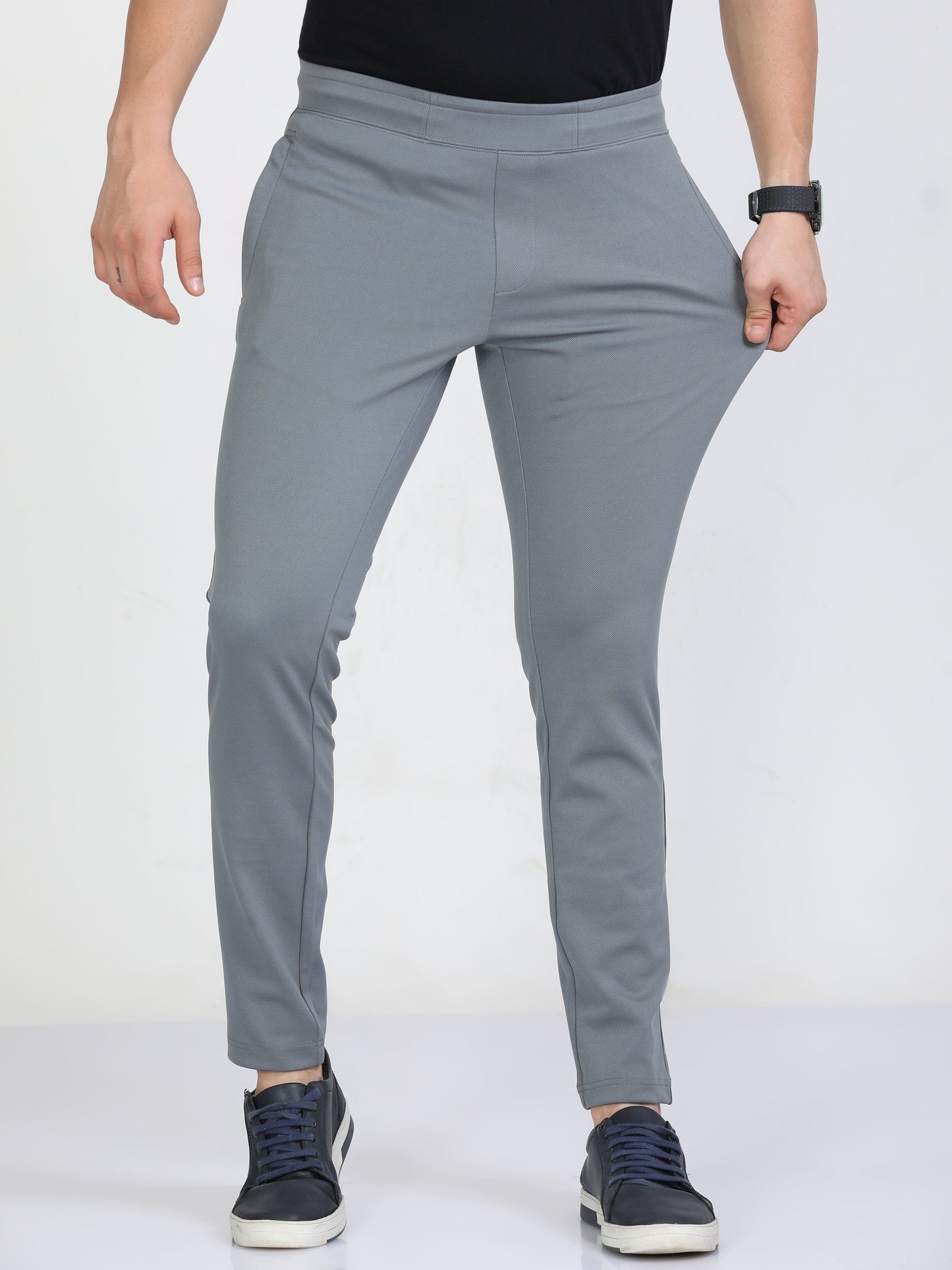 Men Smoke Stretchy Peanut Joggers