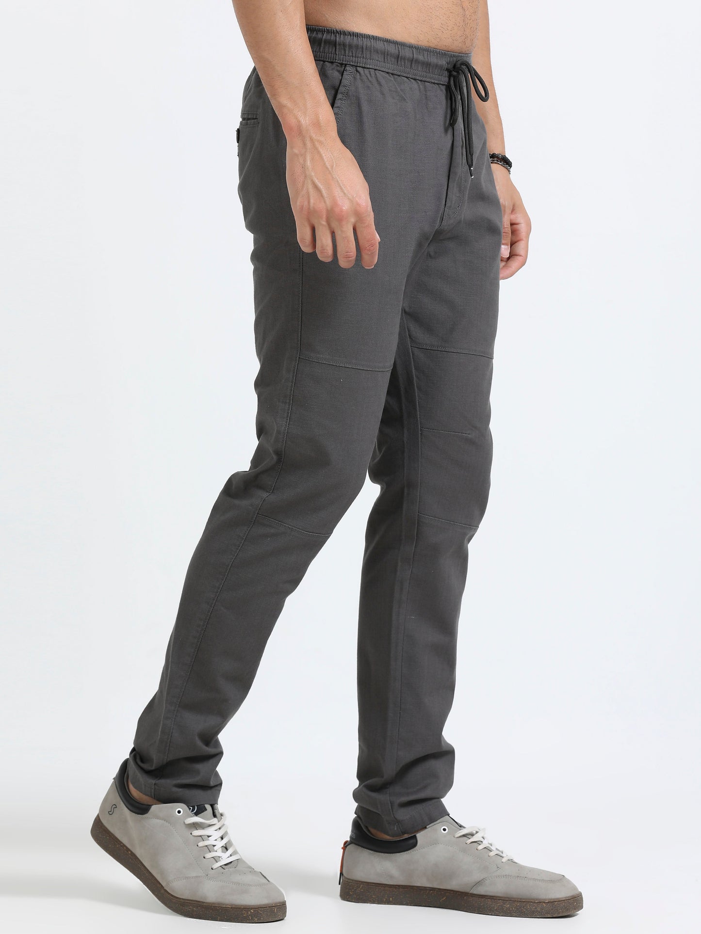 Men Linen Traveller Pant-Dk Grey