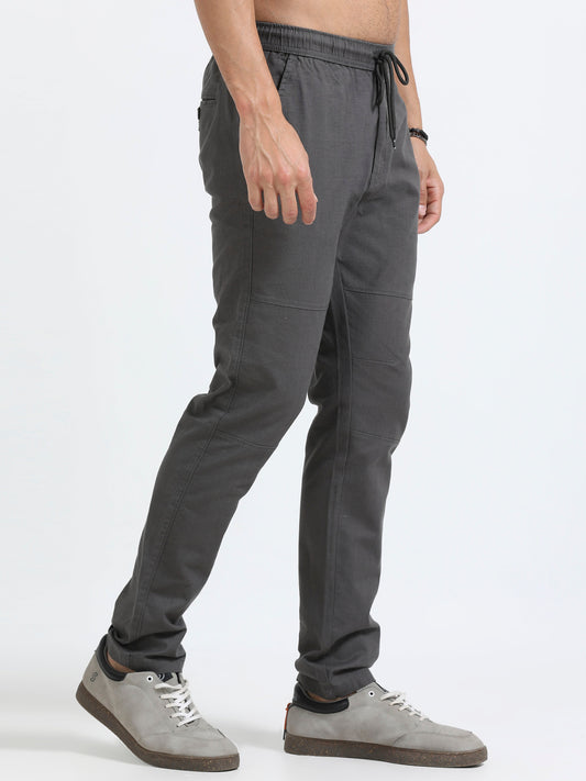 Men Linen Traveller Pant-Dk Grey
