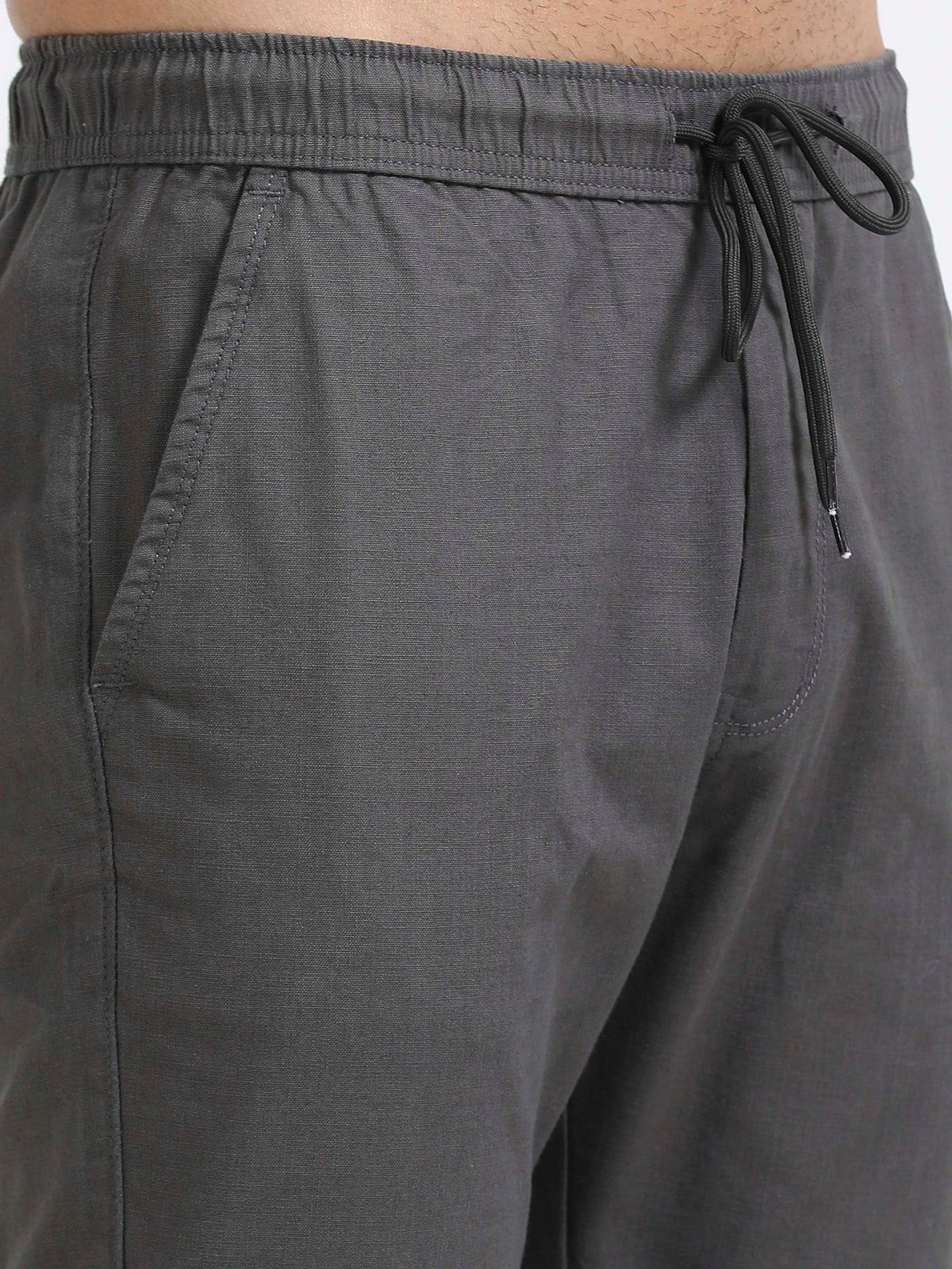 Men Linen Traveller Pant-Dk Grey
