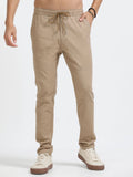 Men Linen Traveller Pant-Camel