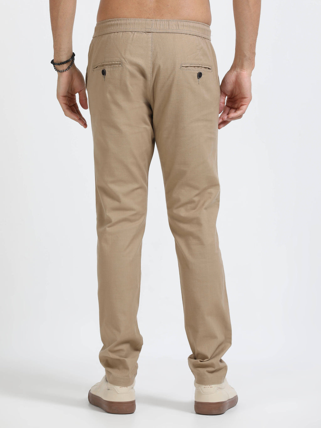 Men Linen Traveller Pant-Camel