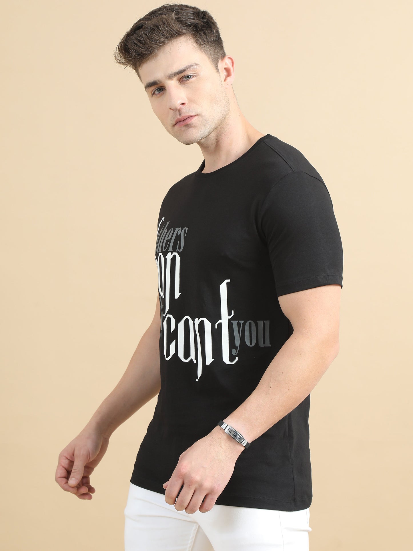 If Others Can Why Can't You Men Printed T-Shirt- Black