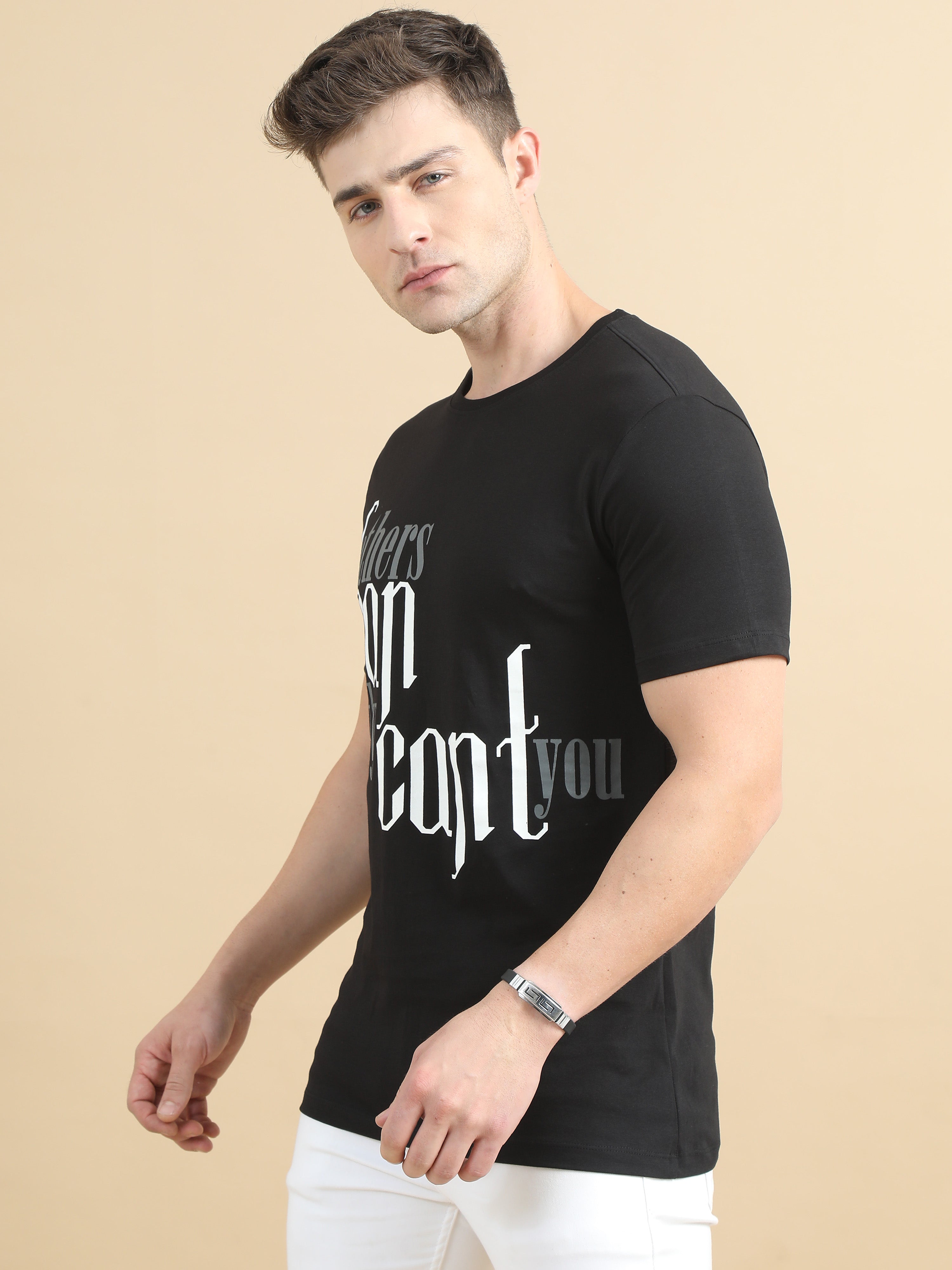 If Others Can Why Can't You Men Printed T-Shirt- Black