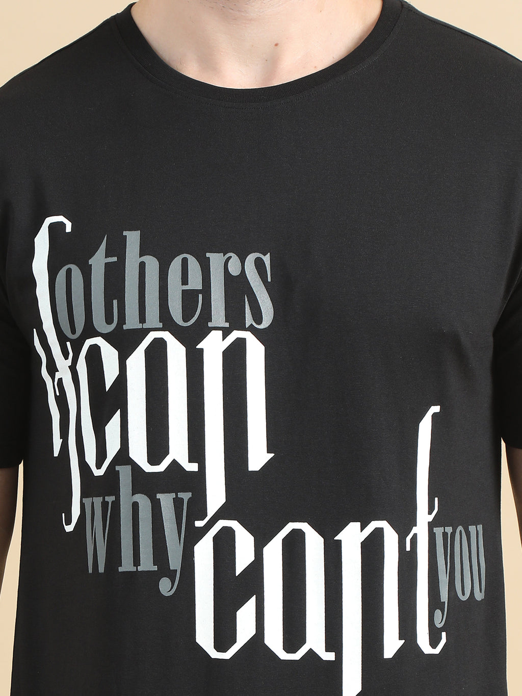 If Others Can Why Can't You Men Printed T-Shirt- Black